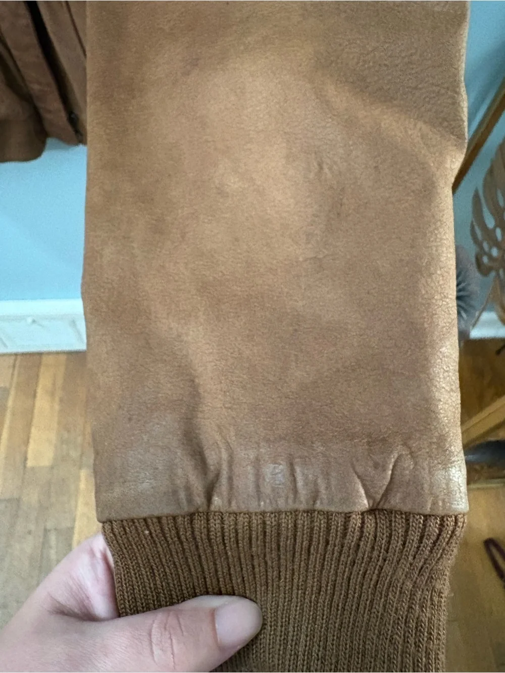 Women's Vintage Brown Leather Bomber Jacket
